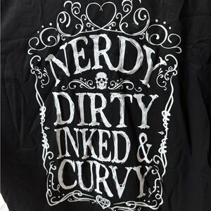 Black Graphic Tee - Nerdy Dirty Inked & Curvy